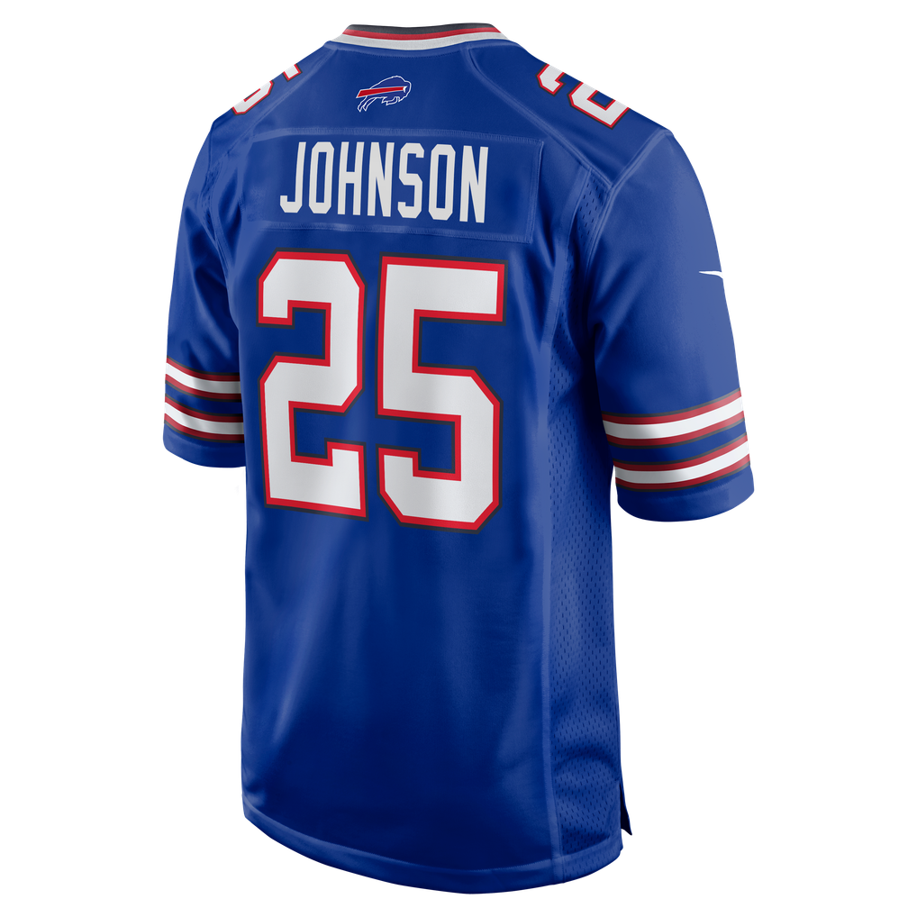 Men's Buffalo Bills Ty Johnson Nike Royal Team Game Jersey - Image 4