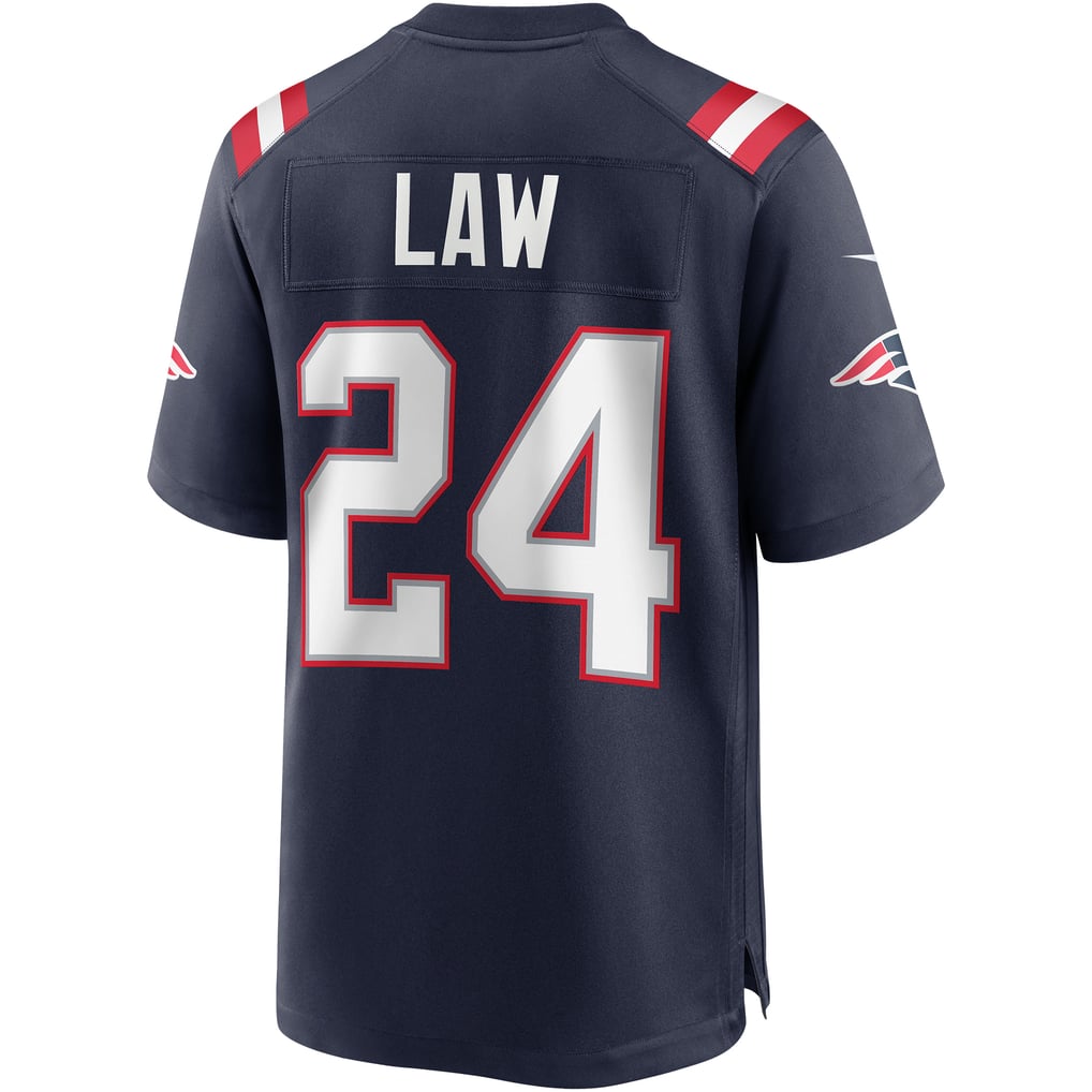 Men's New England Patriots Ty Law Nike Navy Game Retired Player Jersey - Image 4