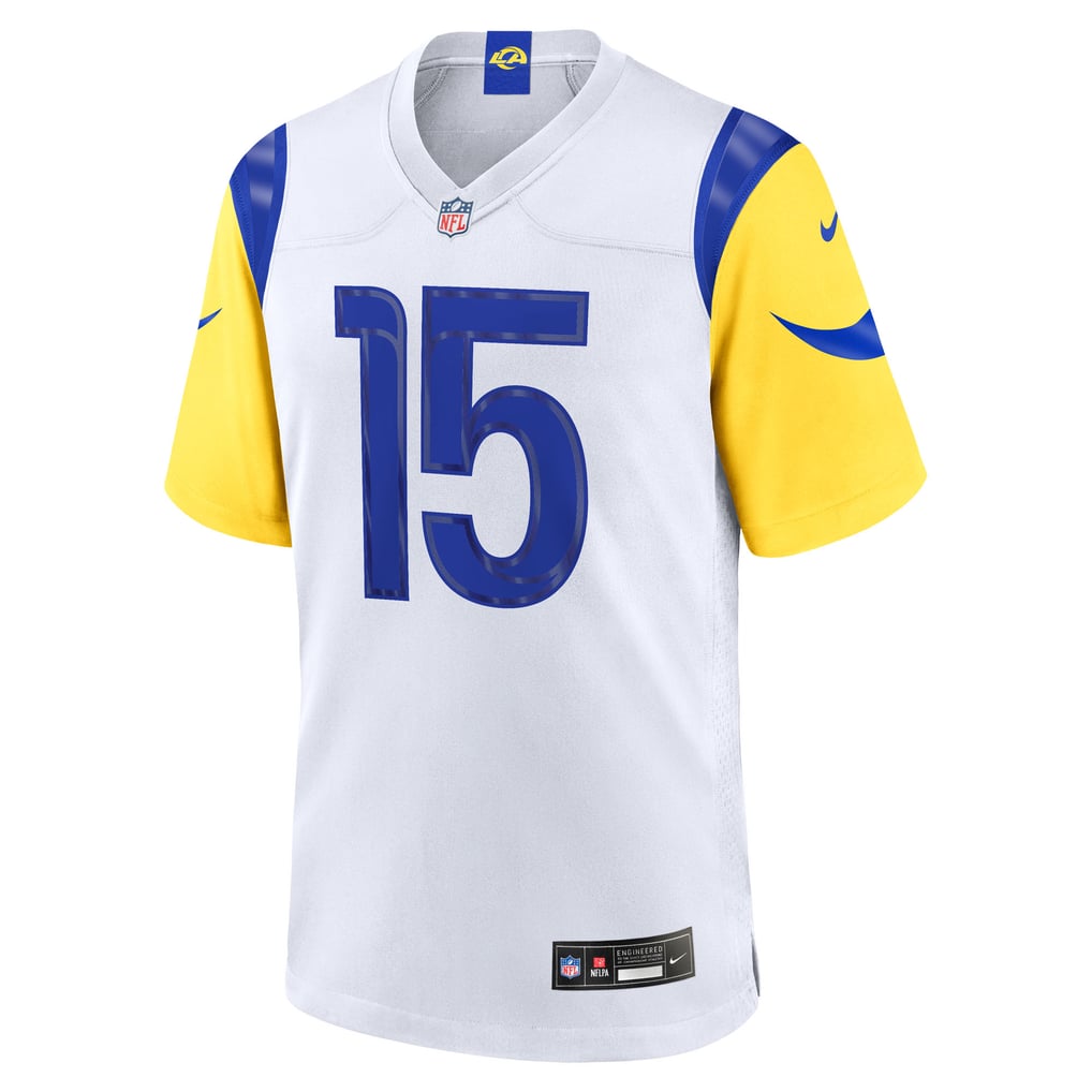 Men's Los Angeles Rams Ty Simpson Nike White Game Jersey - Image 3