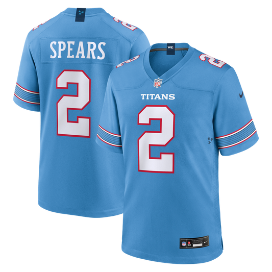 Men's Tennessee Titans Tyjae Spears Nike Light Blue Game Jersey - Image 1