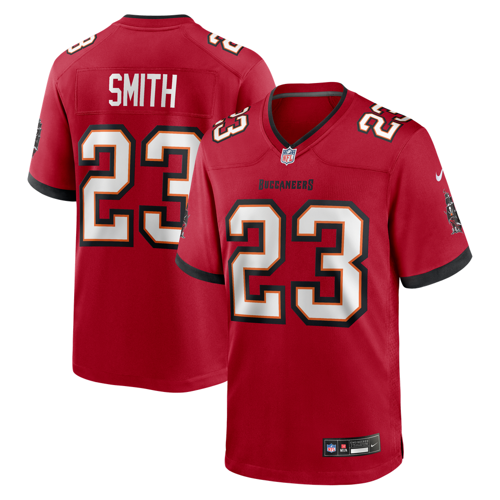 Men's Tampa Bay Buccaneers Tykee Smith Nike  Red  Game Jersey - Image 2