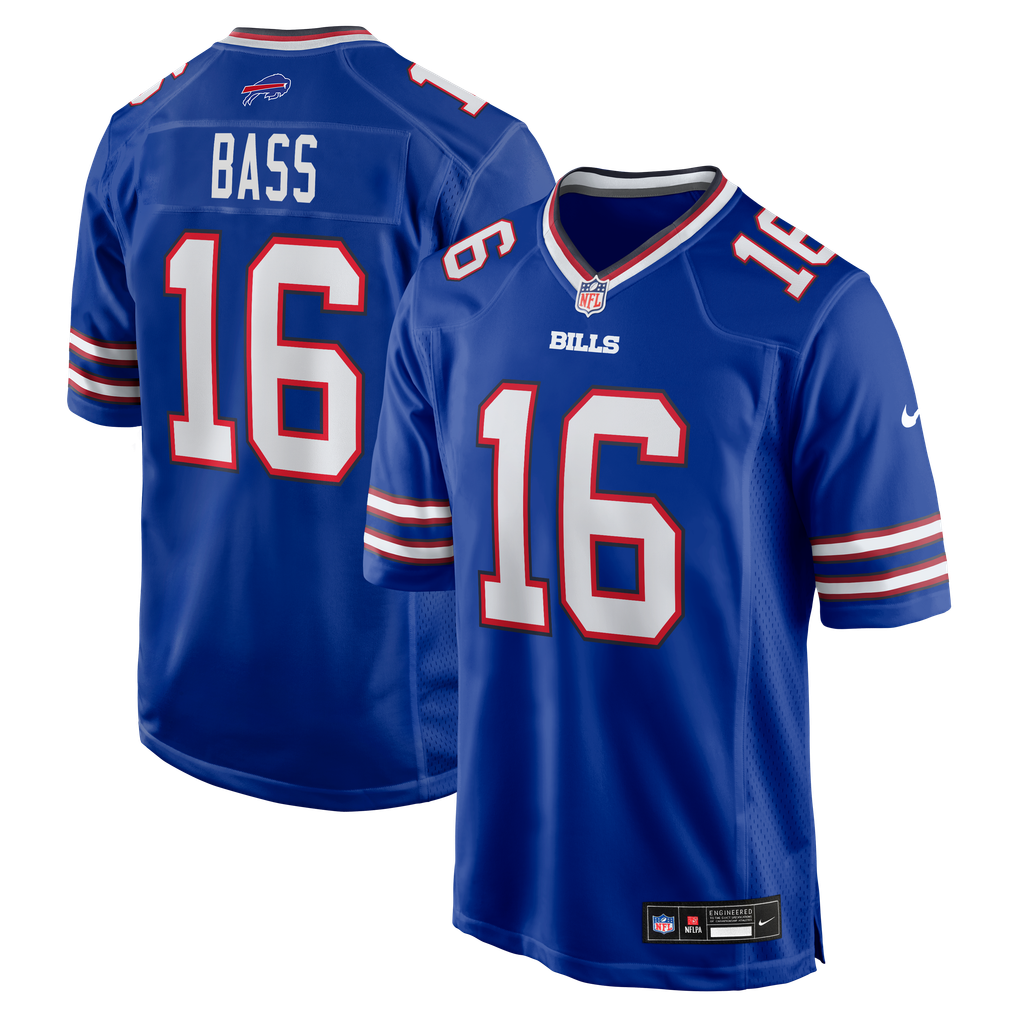 Men's Buffalo Bills Tyler Bass Nike  Royal Team Game Jersey - Image 2