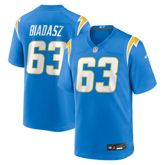 Men's Los Angeles Chargers Tyler Biadasz Nike  Powder Blue Team Game Jersey - Image 1