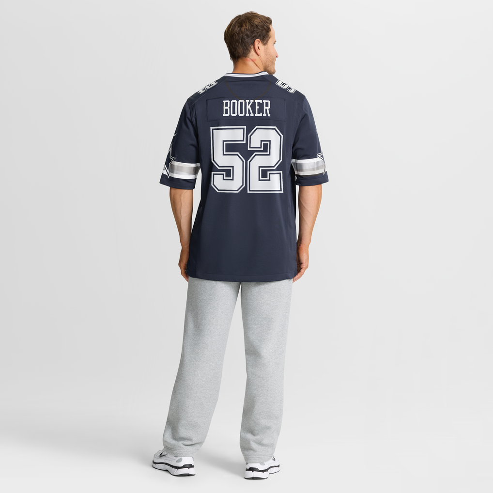 Men's Dallas Cowboys Tyler Booker Nike Navy Team Game Jersey - Image 9