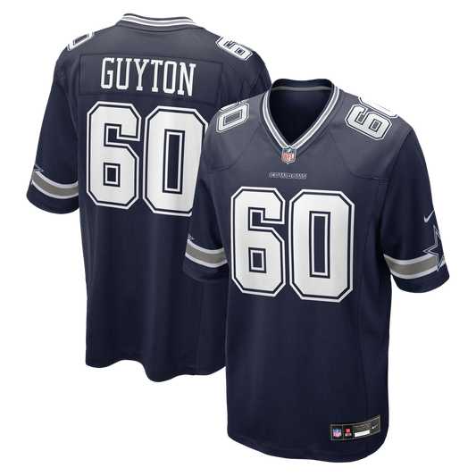Men's Dallas Cowboys Tyler Guyton Nike Navy  Player Game Jersey - Image 1