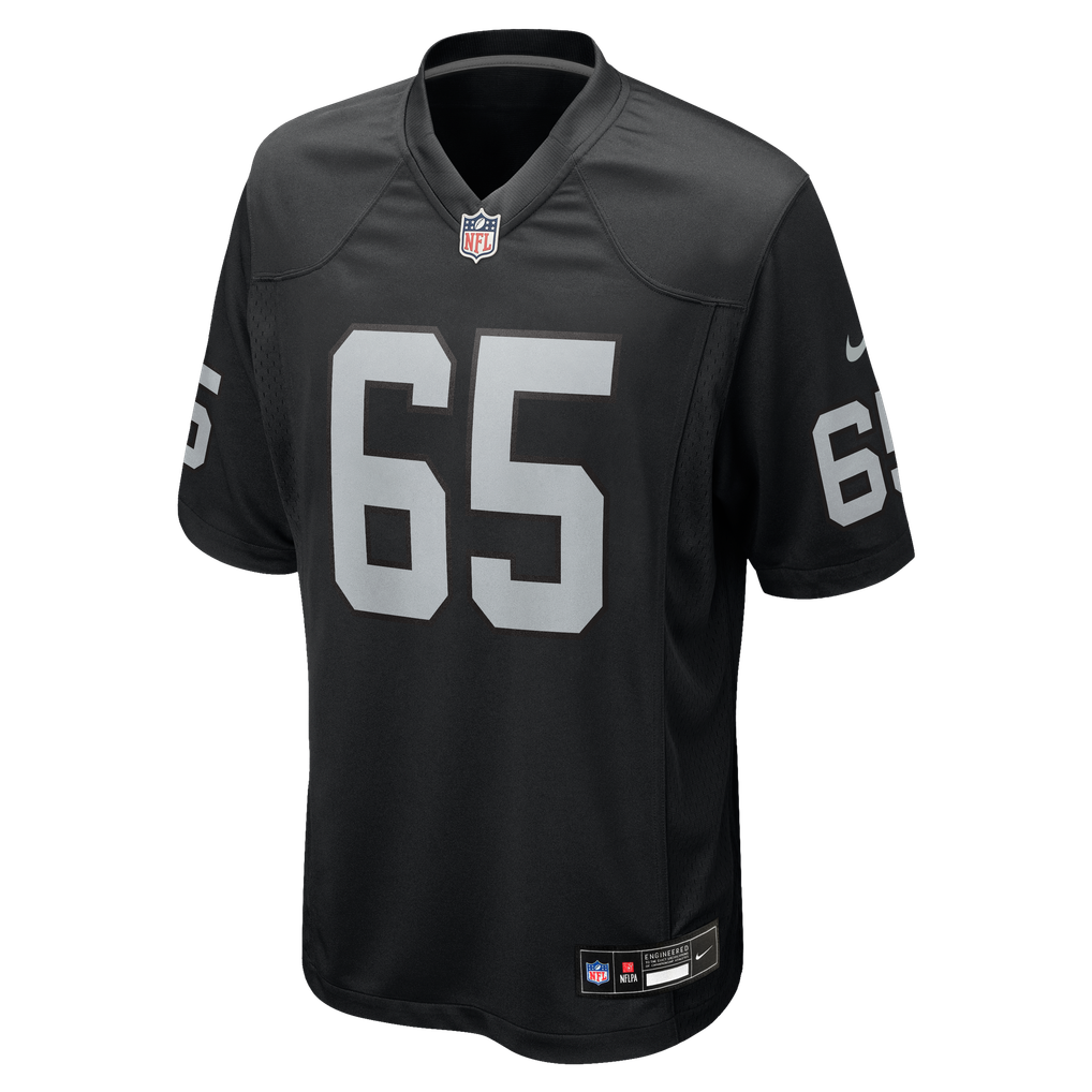 Men's Las Vegas Raiders Tyler Linderbaum Nike Black Team Game Jersey - Image 5