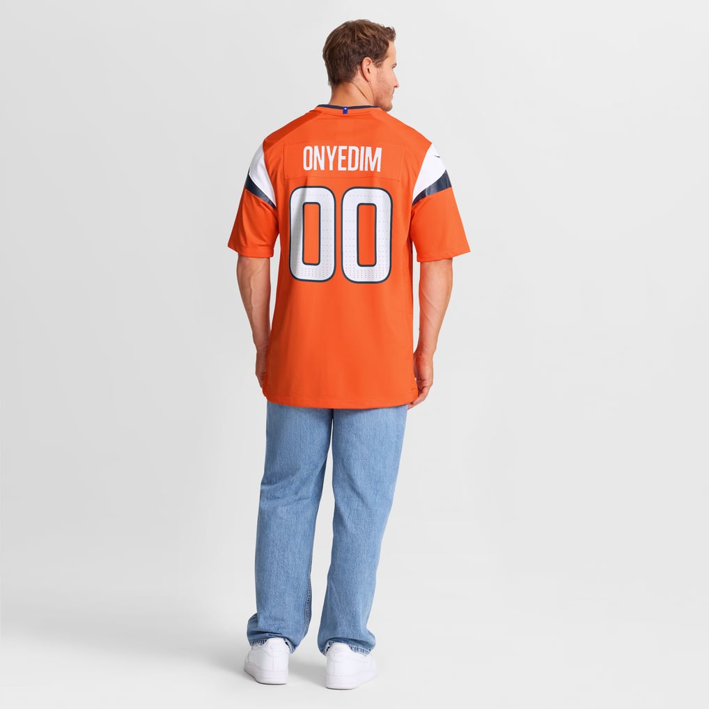Men's Denver Broncos Tyler Onyedim Nike Orange Game Jersey - Image 6