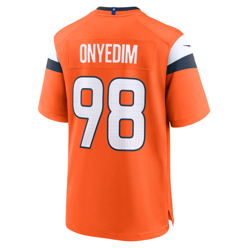 Men's Denver Broncos Tyler Onyedim Nike Orange Game Jersey - Image 8