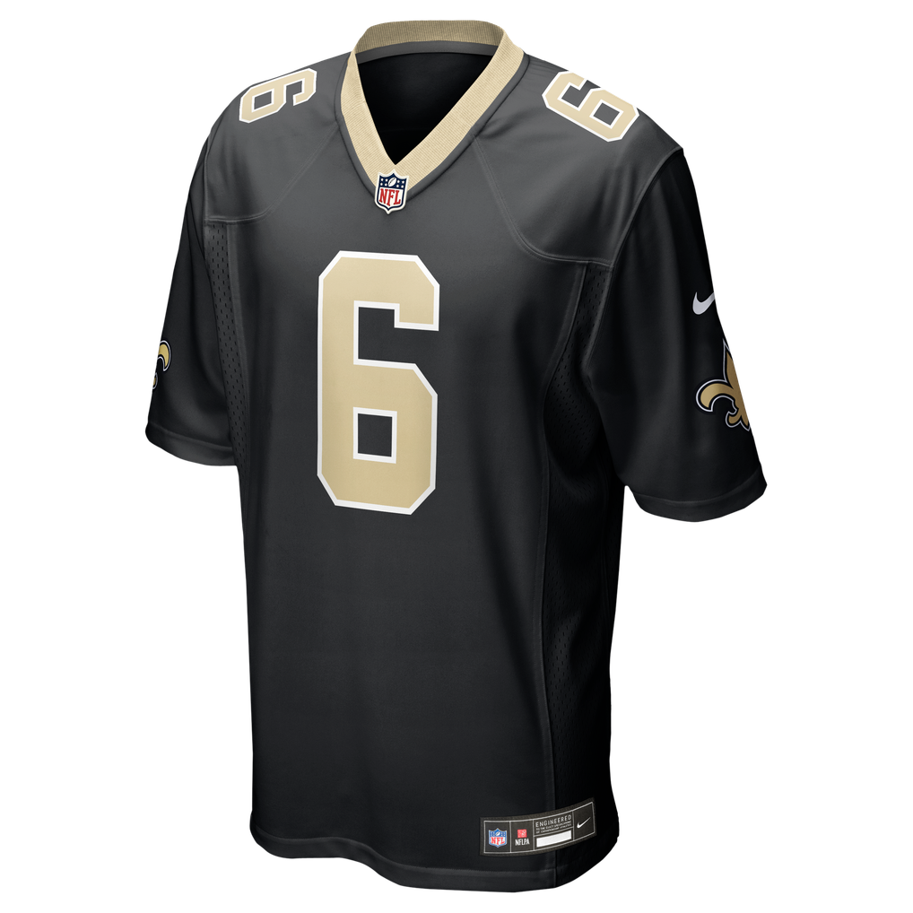 Men's New Orleans Saints Tyler Shough Nike Black Game Jersey - Image 7