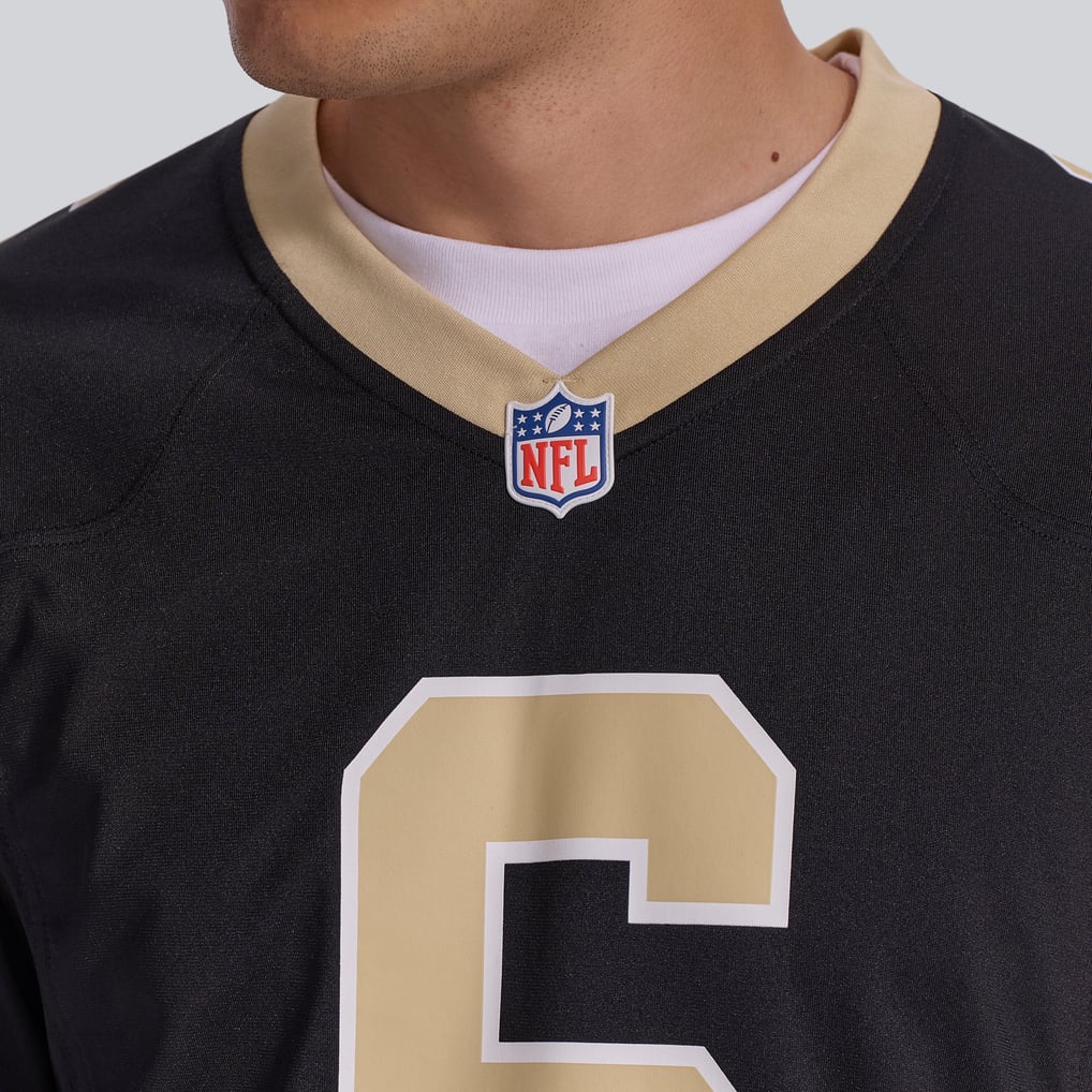 Men's New Orleans Saints Tyler Shough Nike Black Game Jersey - Image 9