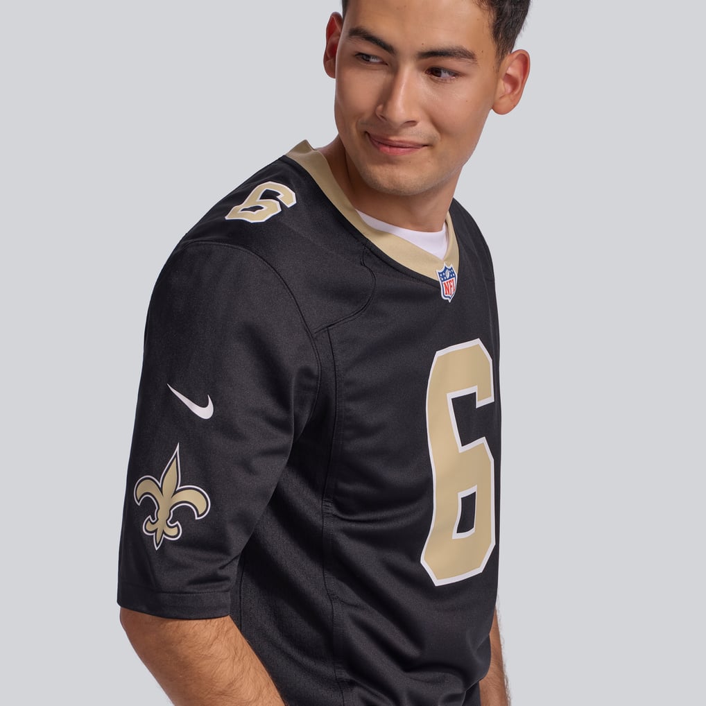Men's New Orleans Saints Tyler Shough Nike Black Game Jersey - Image 10