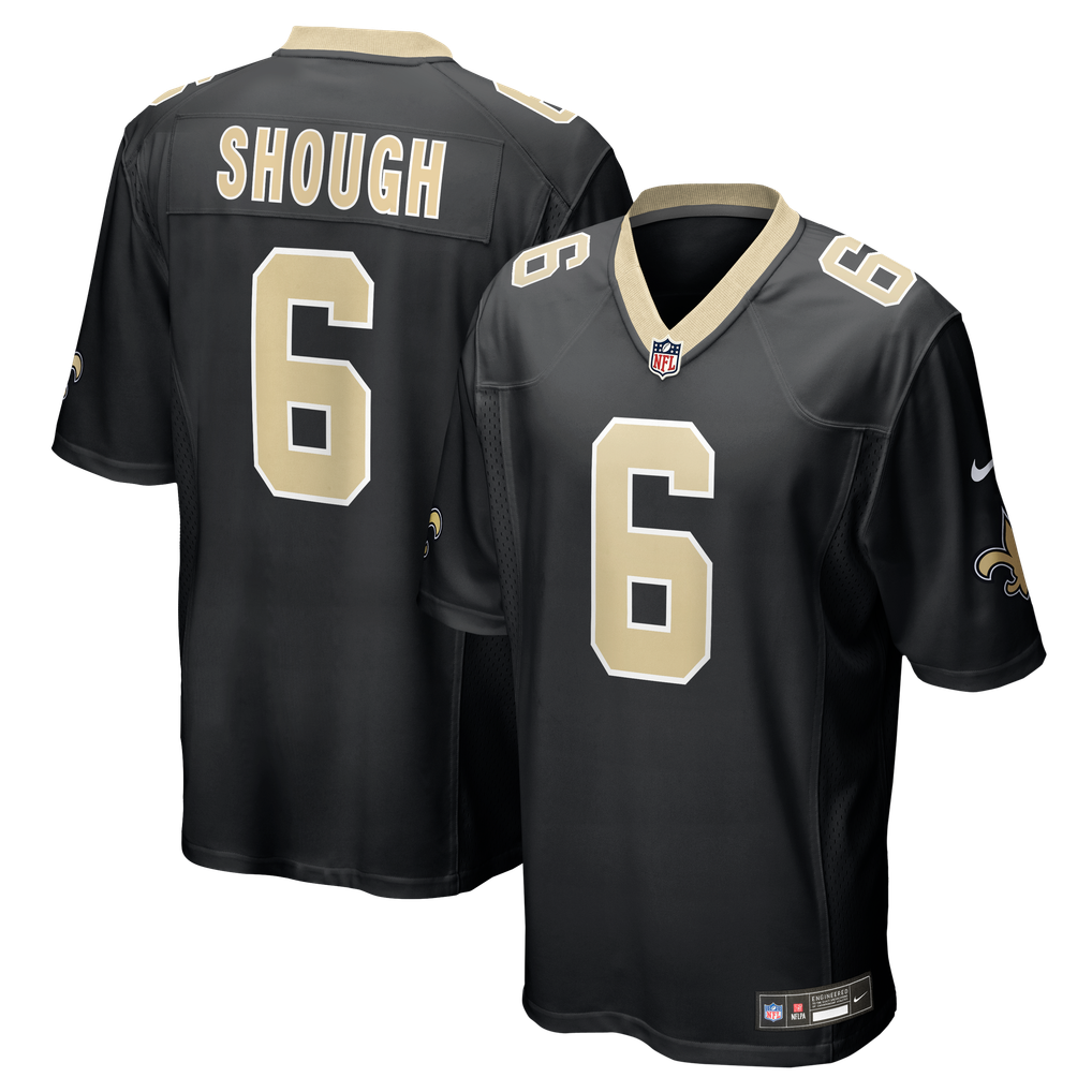 Men's New Orleans Saints Tyler Shough Nike Black Game Jersey - Image 1