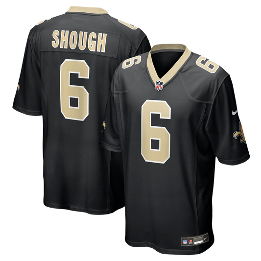 Men's New Orleans Saints Tyler Shough Nike Black Game Jersey - Image 1