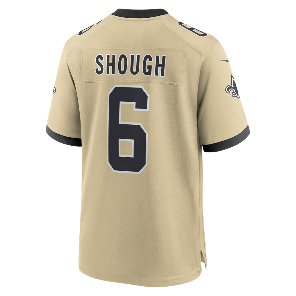 Men's New Orleans Saints Tyler Shough Nike Gold Alternate 60th Season Game Jersey
 - Image 4