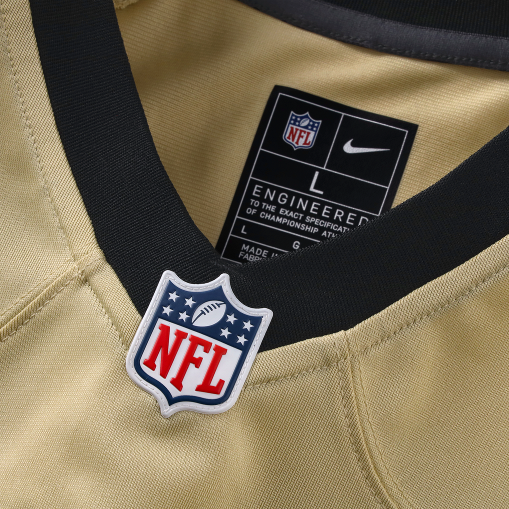 Men's New Orleans Saints Tyler Shough Nike Gold Alternate 60th Season Game Jersey
 - Image 5