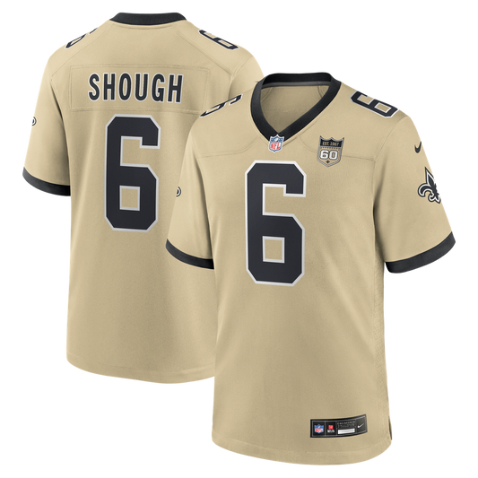 Men's New Orleans Saints Tyler Shough Nike Gold Alternate 60th Season Game Jersey
 - Image 1