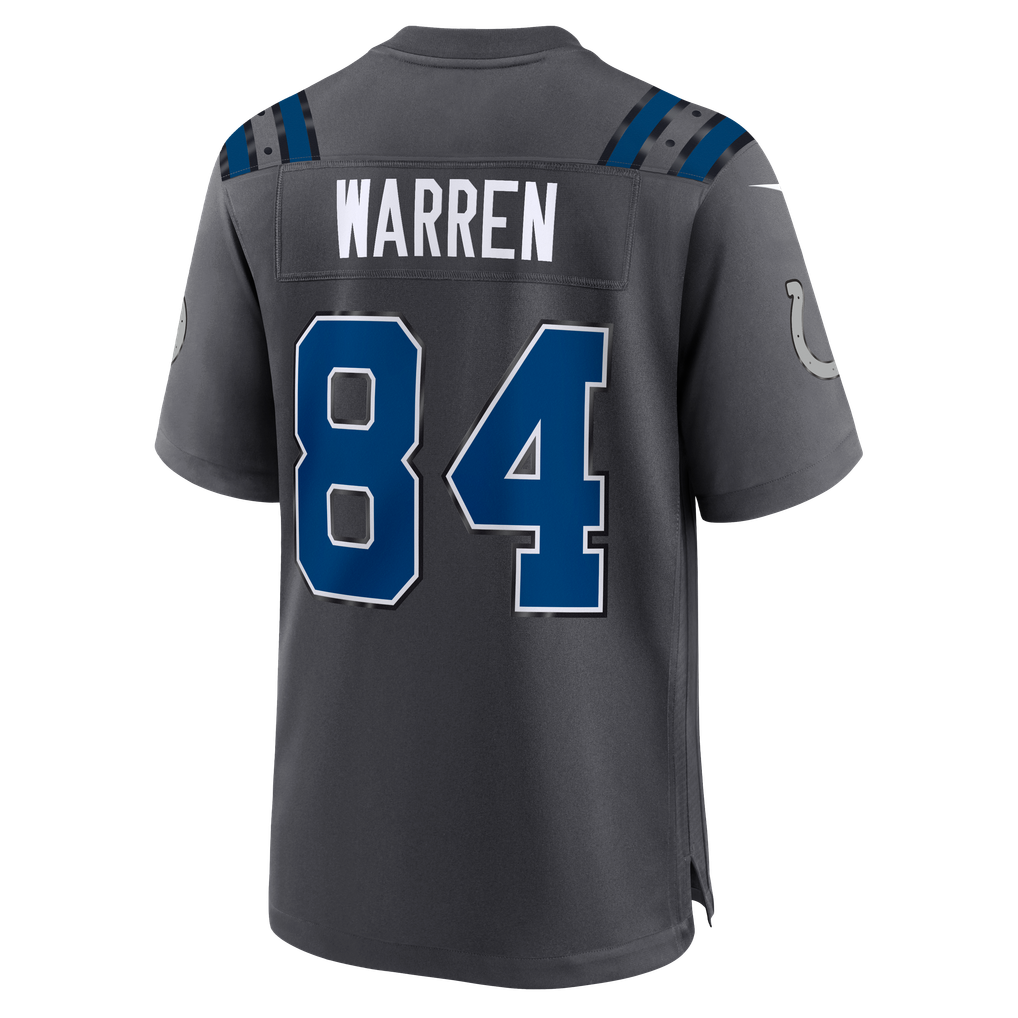 Men's Indianapolis Colts Tyler Warren Nike Anthracite 2026 Rivalries Collection Game Jersey - Image 4