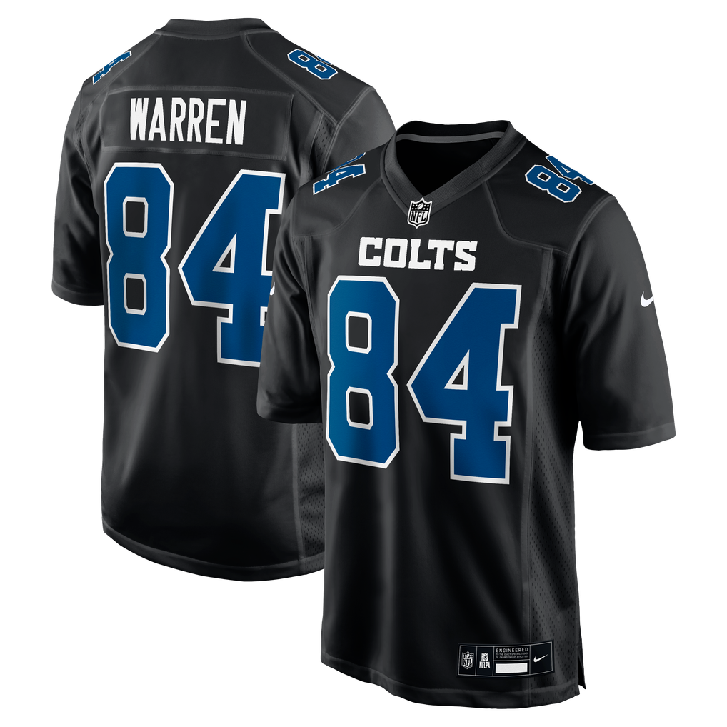 Men's Indianapolis Colts Tyler Warren Nike Carbon Black Fashion Game Jersey - Image 2