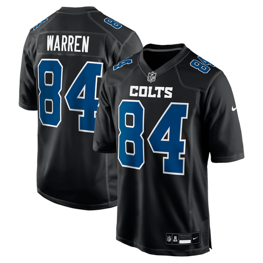 Men's Indianapolis Colts Tyler Warren Nike Carbon Black Fashion Game Jersey - Image 1