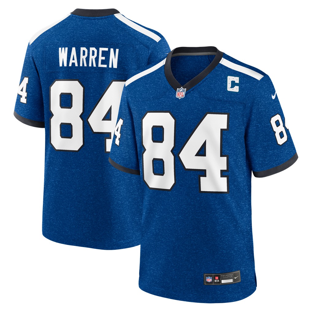 Men's Indianapolis Colts Tyler Warren Nike  Heather Royal Alternate 2 Indiana Nights Game Jersey - Image 2