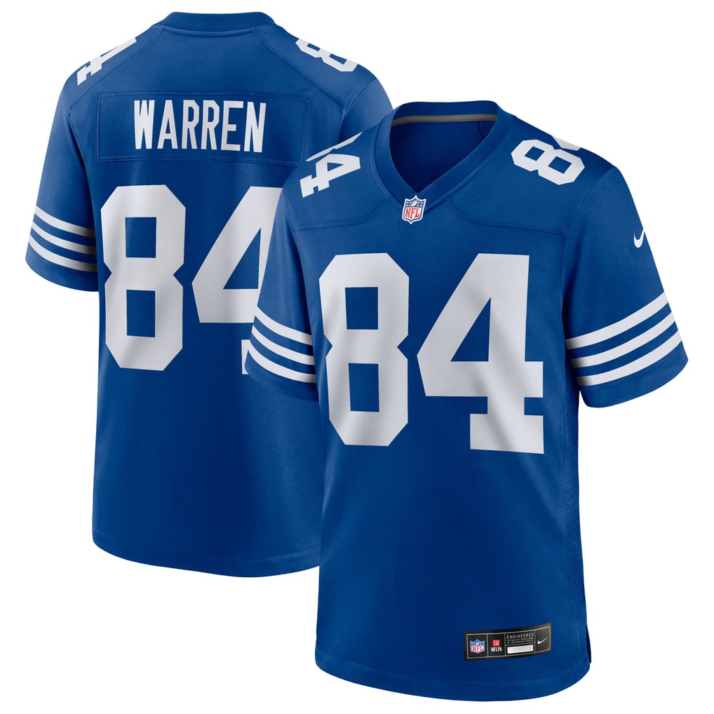 Men's Indianapolis Colts Tyler Warren Nike  Royal Alternate  Game Jersey - Image 1
