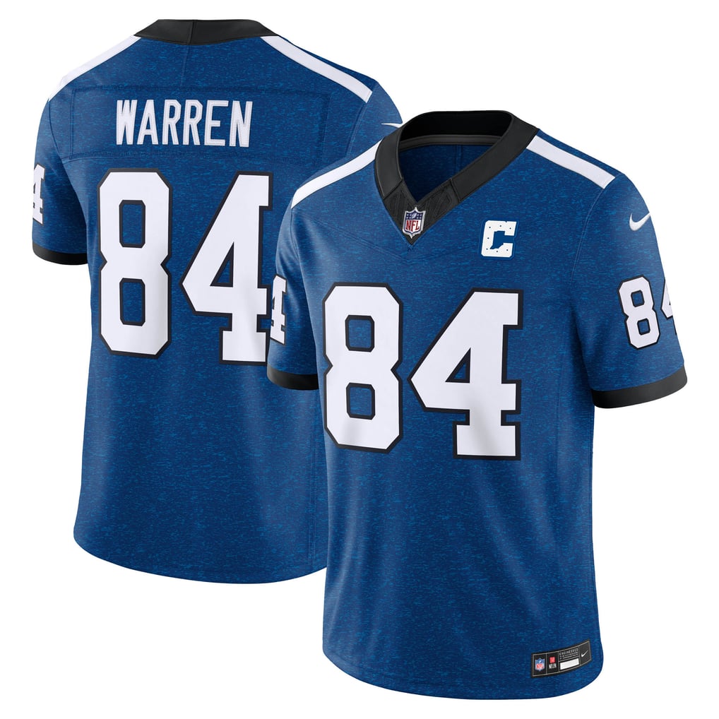 Men's Indianapolis Colts Tyler Warren Nike Royal Alternate Indiana Nights Vapor F.U.S.E. Stitched Limited Jersey - Image 2