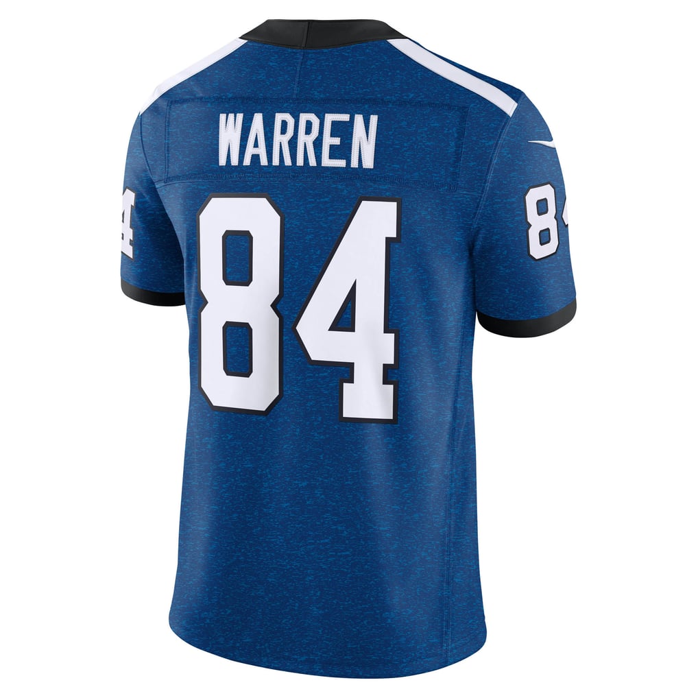 Men's Indianapolis Colts Tyler Warren Nike Royal Alternate Indiana Nights Vapor F.U.S.E. Stitched Limited Jersey - Image 4