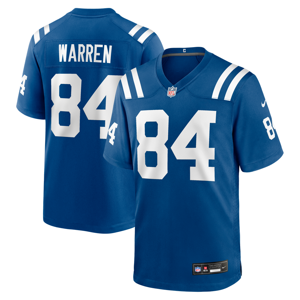 Men's Indianapolis Colts Tyler Warren Nike Royal Team Game Jersey - Image 1