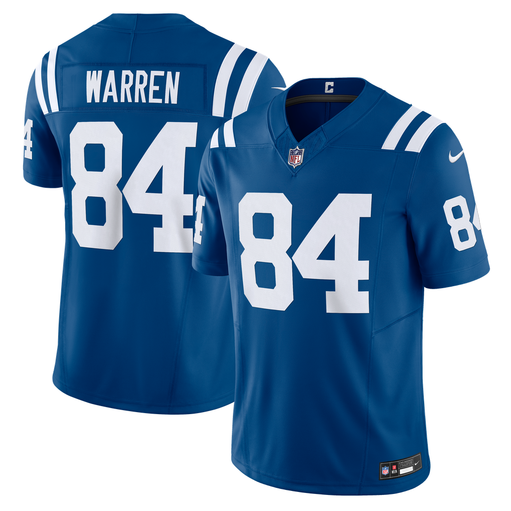 Men's Indianapolis Colts Tyler Warren Nike Royal Team Vapor F.U.S.E. Limited Jersey - Image 1