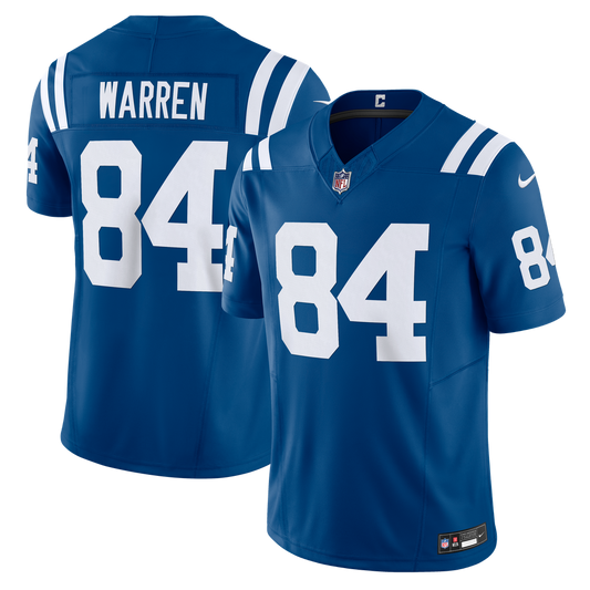 Men's Indianapolis Colts Tyler Warren Nike Royal Team Vapor F.U.S.E. Limited Jersey - Image 1