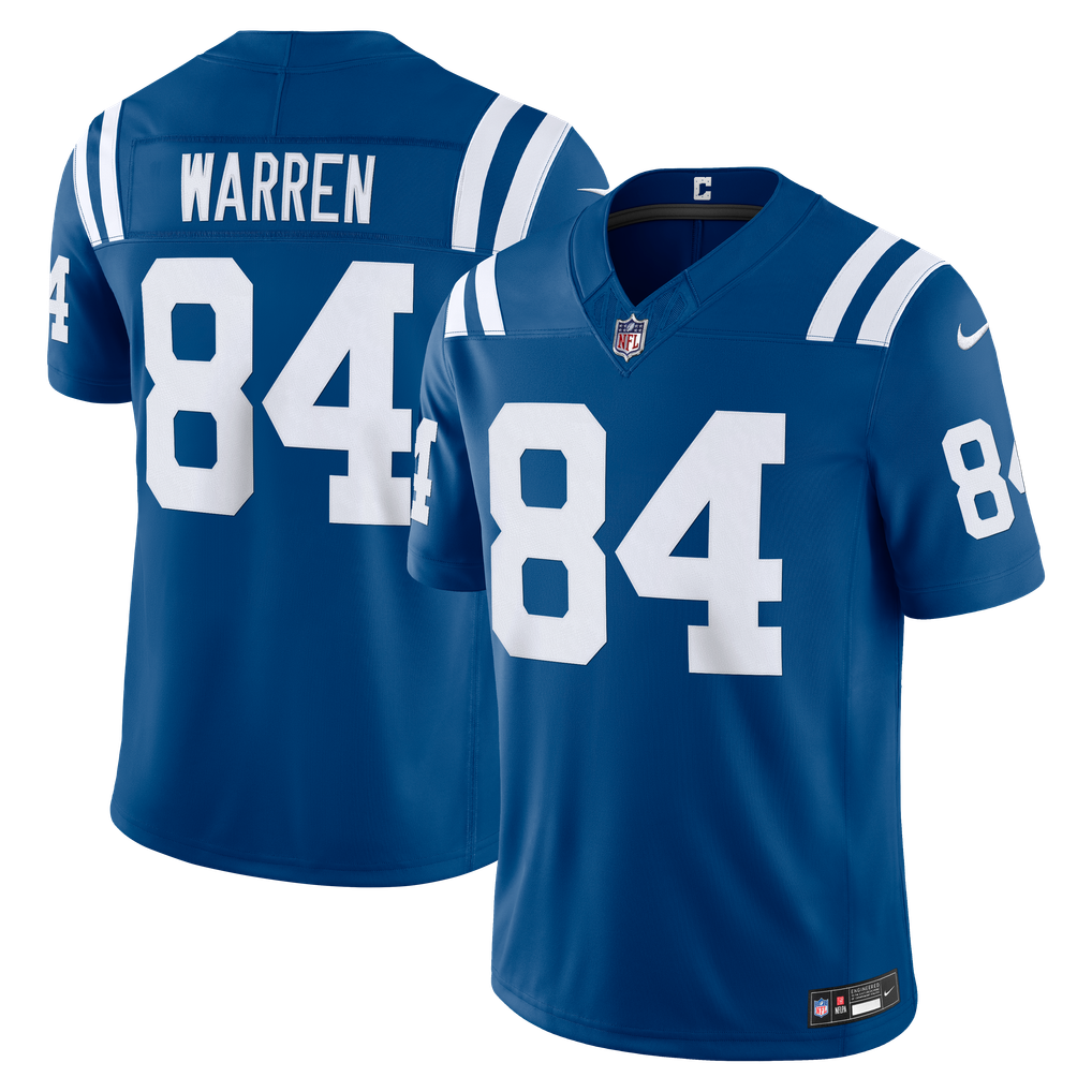 Men's Indianapolis Colts Tyler Warren Nike Royal Team Vapor F.U.S.E. Stitched Limited Jersey - Image 2