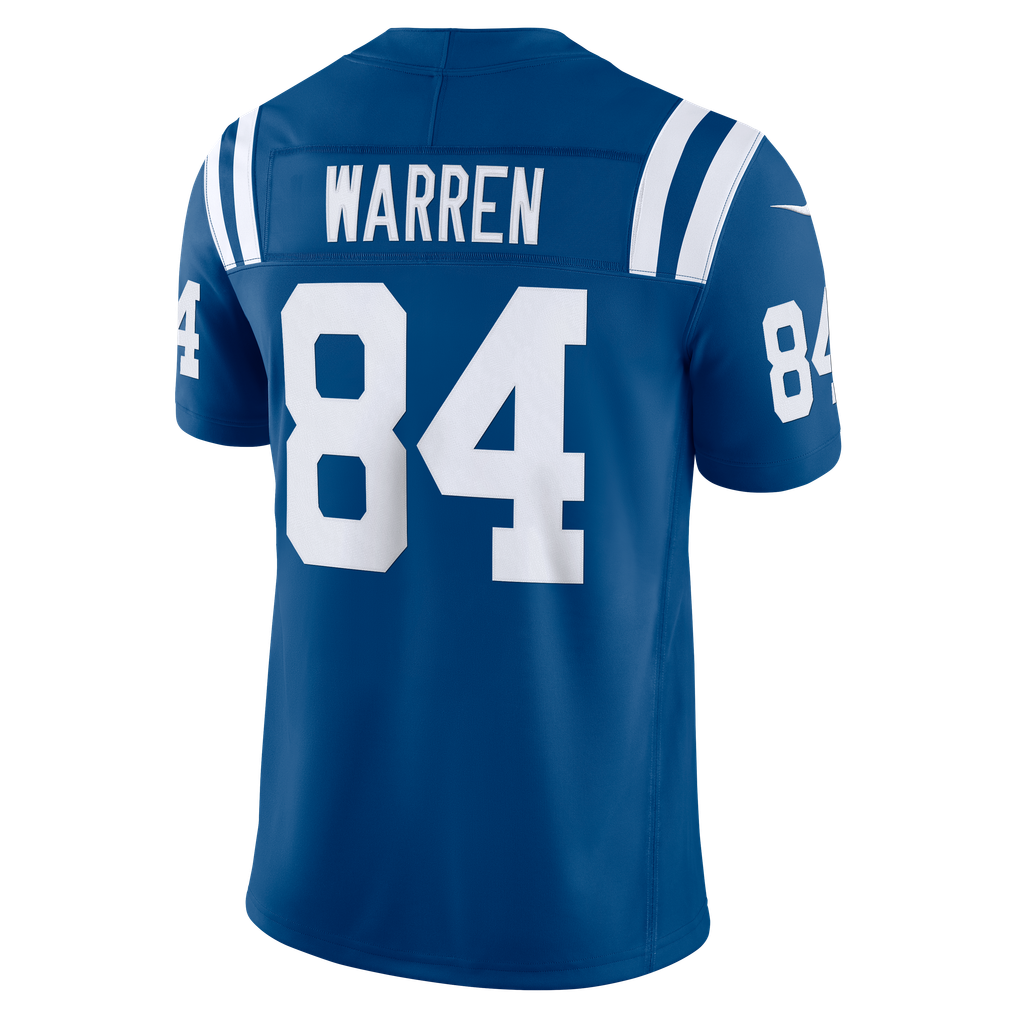 Men's Indianapolis Colts Tyler Warren Nike Royal Team Vapor F.U.S.E. Stitched Limited Jersey - Image 8