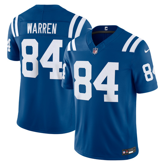 Men's Indianapolis Colts Tyler Warren Nike Royal Team Vapor F.U.S.E. Stitched Limited Jersey - Image 1