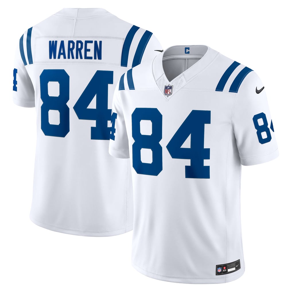 Men's Indianapolis Colts Tyler Warren Nike White Vapor F.U.S.E. Stitched Limited Jersey - Image 2
