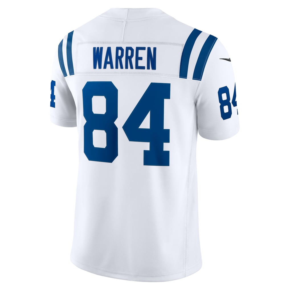 Men's Indianapolis Colts Tyler Warren Nike White Vapor F.U.S.E. Stitched Limited Jersey - Image 4