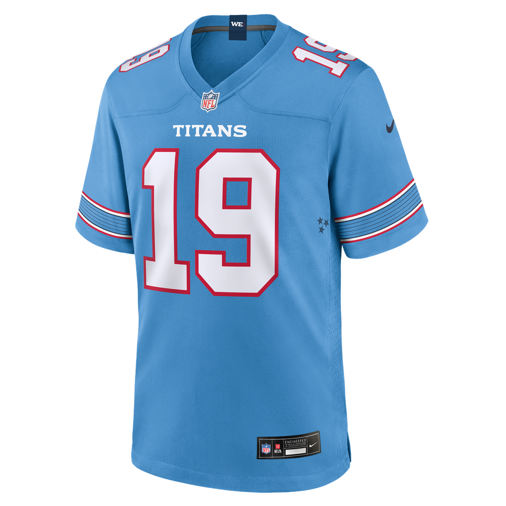 Men's Tennessee Titans Tyren Montgomery Nike Light Blue Team Game Jersey - Image 3