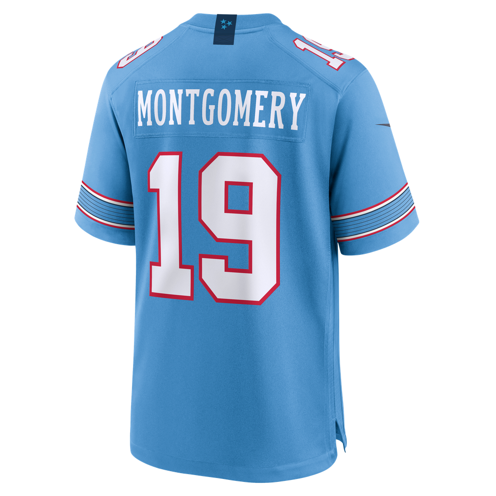 Men's Tennessee Titans Tyren Montgomery Nike Light Blue Team Game Jersey - Image 4