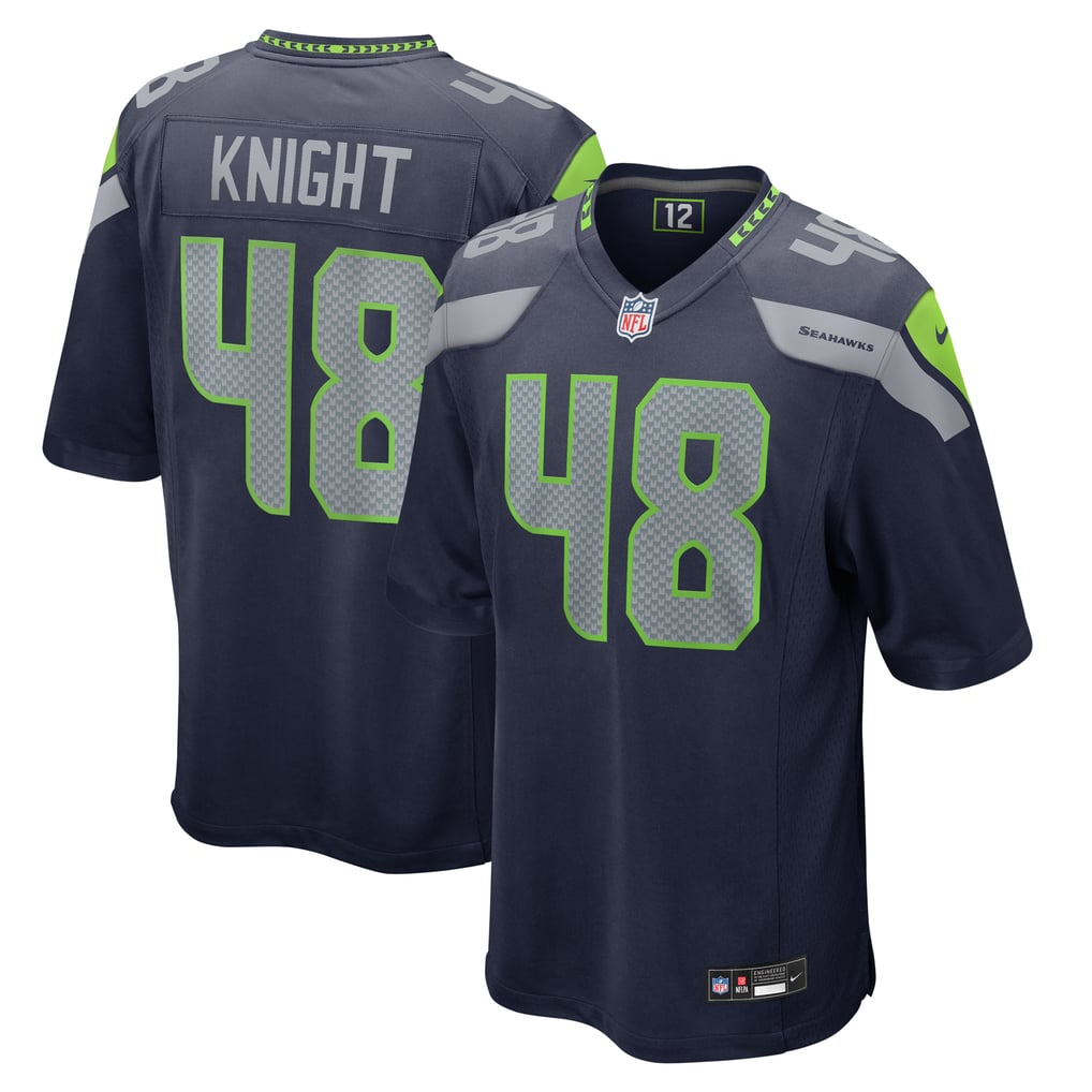 Men's Seattle Seahawks Tyrice Knight Nike  College Navy  Game Jersey - Image 2