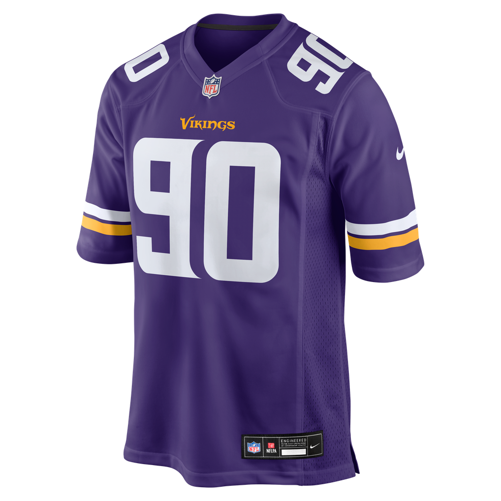 Men's Minnesota Vikings Tyrion Ingram-Dawkins Nike  Purple Team Game Jersey - Image 3