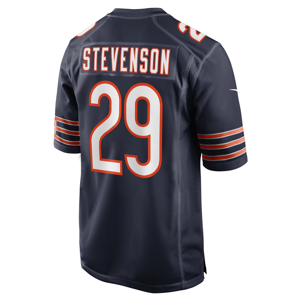 Men's Chicago Bears Tyrique Stevenson Nike Navy Game Jersey - Image 4
