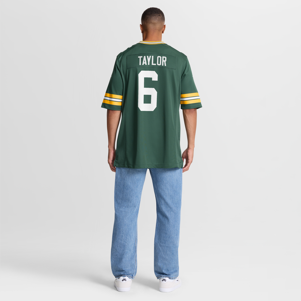 Men's Green Bay Packers Tyrod Taylor Nike Green Team Game Jersey - Image 4