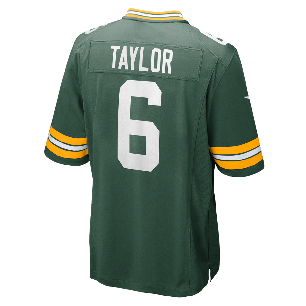 Men's Green Bay Packers Tyrod Taylor Nike Green Team Game Jersey - Image 6