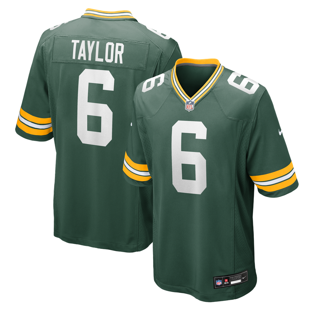 Men's Green Bay Packers Tyrod Taylor Nike Green Team Game Jersey - Image 1