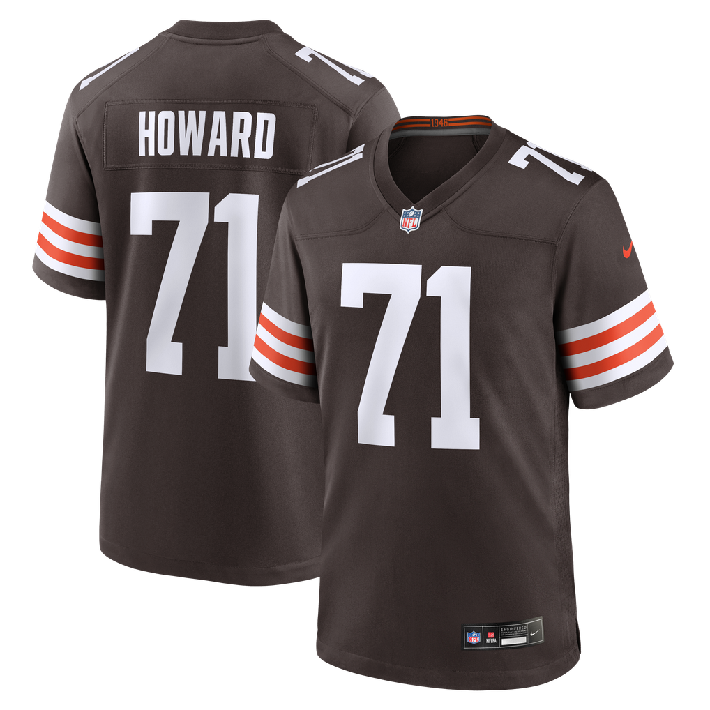 Men's Cleveland Browns Tytus Howard Nike Brown Team Game Jersey - Image 1