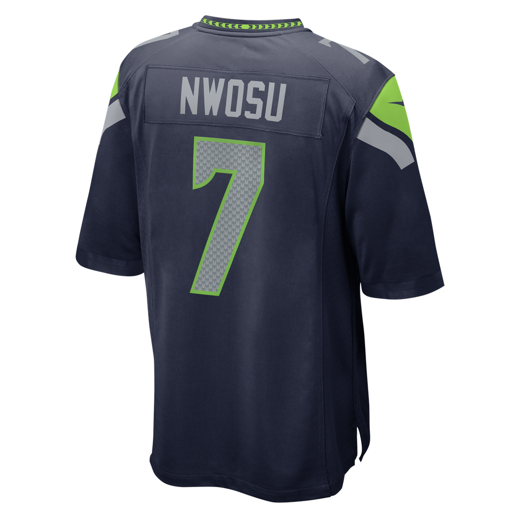 Men's Seattle Seahawks Uchenna Nwosu Nike College Navy Team Game Jersey - Image 4