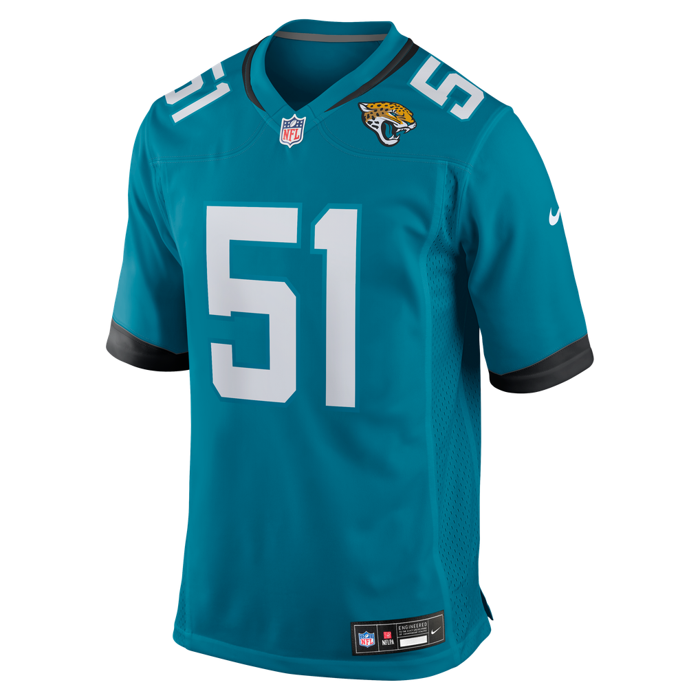 Men's Jacksonville Jaguars Ventrell Miller Nike  Teal  Game Jersey - Image 3