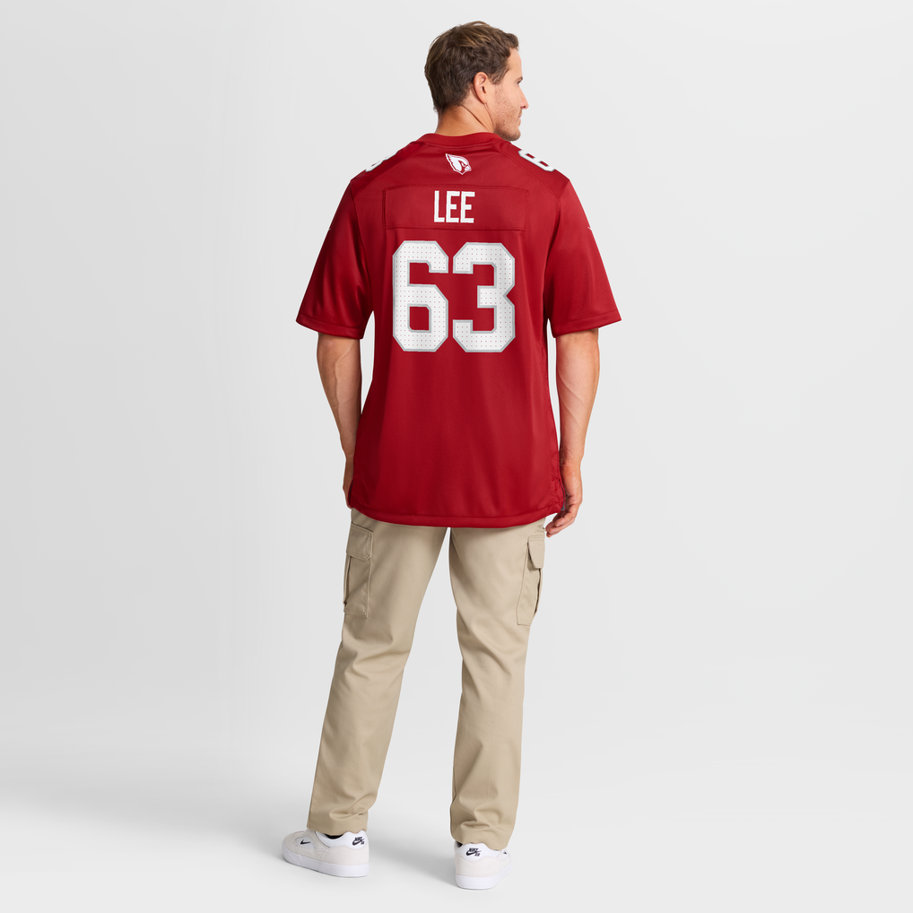 Men's Arizona Cardinals Vershon Lee Nike Cardinal Team Game Jersey - Image 4