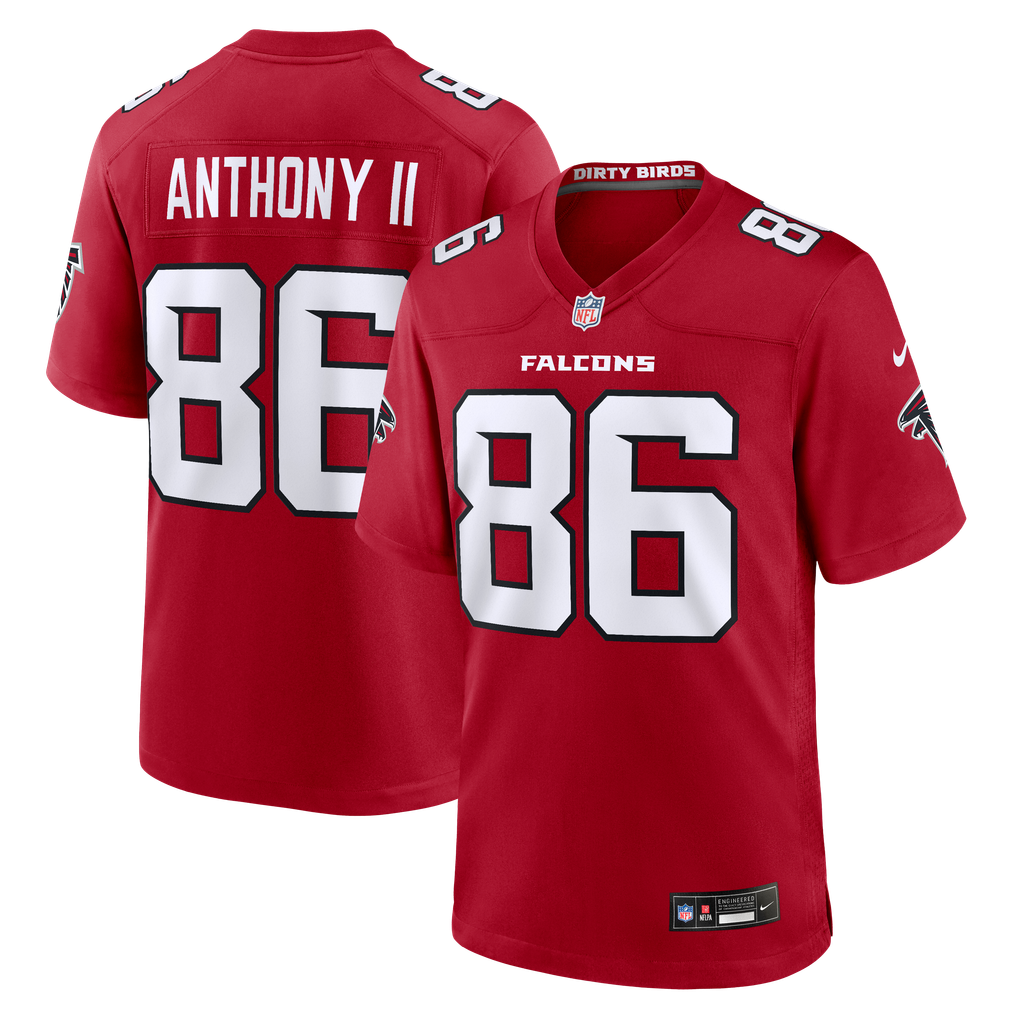Men's Atlanta Falcons Vinny Anthony II Nike Red Team Game Jersey