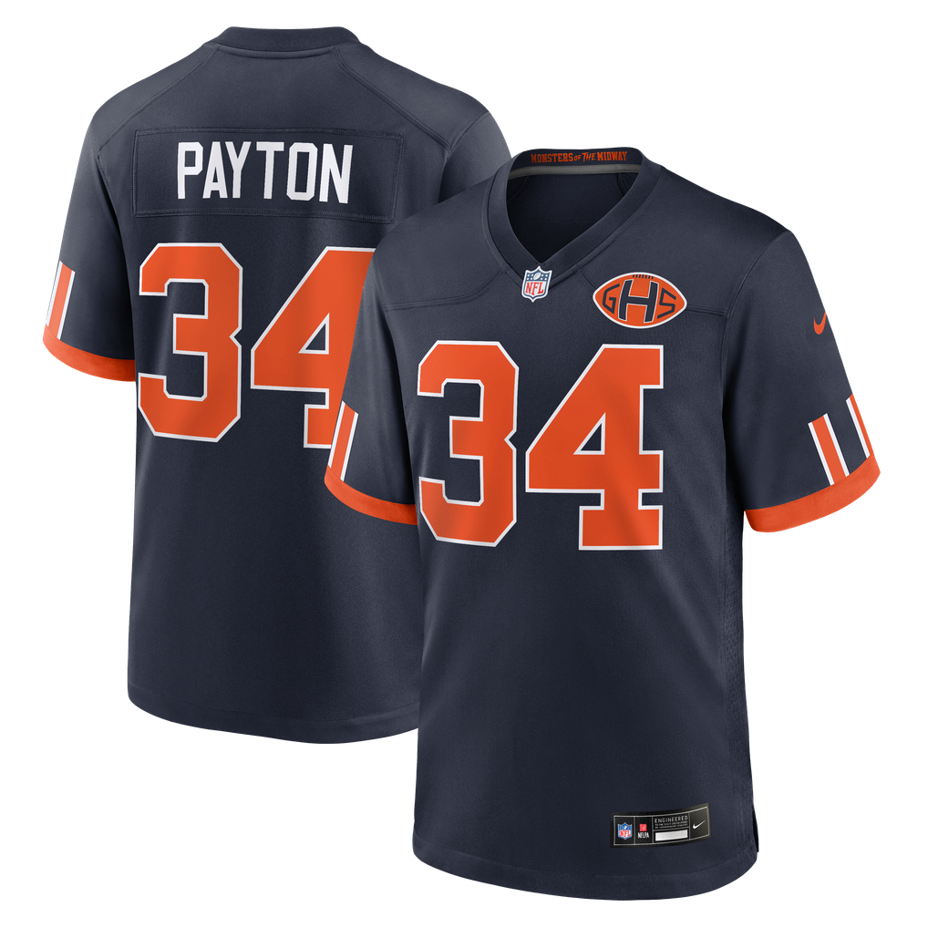 Men's Chicago Bears Walter Payton Nike Navy 2026 Rivalries Collection Game Jersey - Image 2
