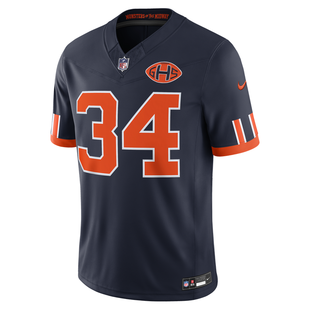 Men's Chicago Bears Walter Payton Nike Navy 2026 Rivalries Collection Stitched Limited Jersey - Image 7